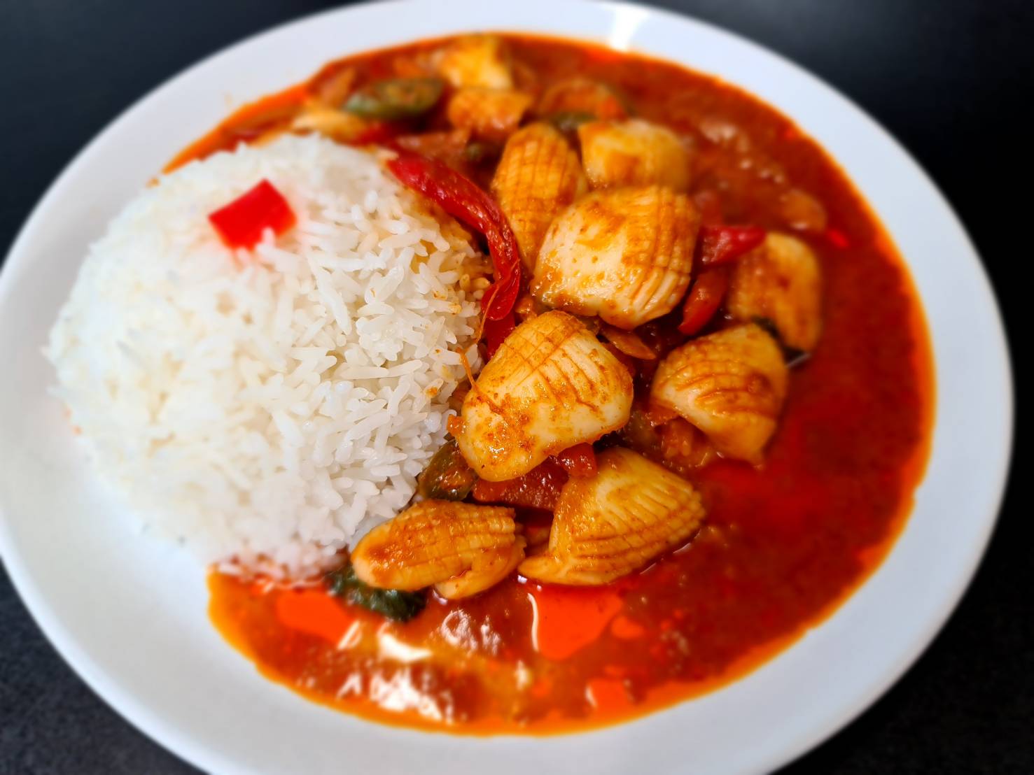 Calamars à la pâte de piments