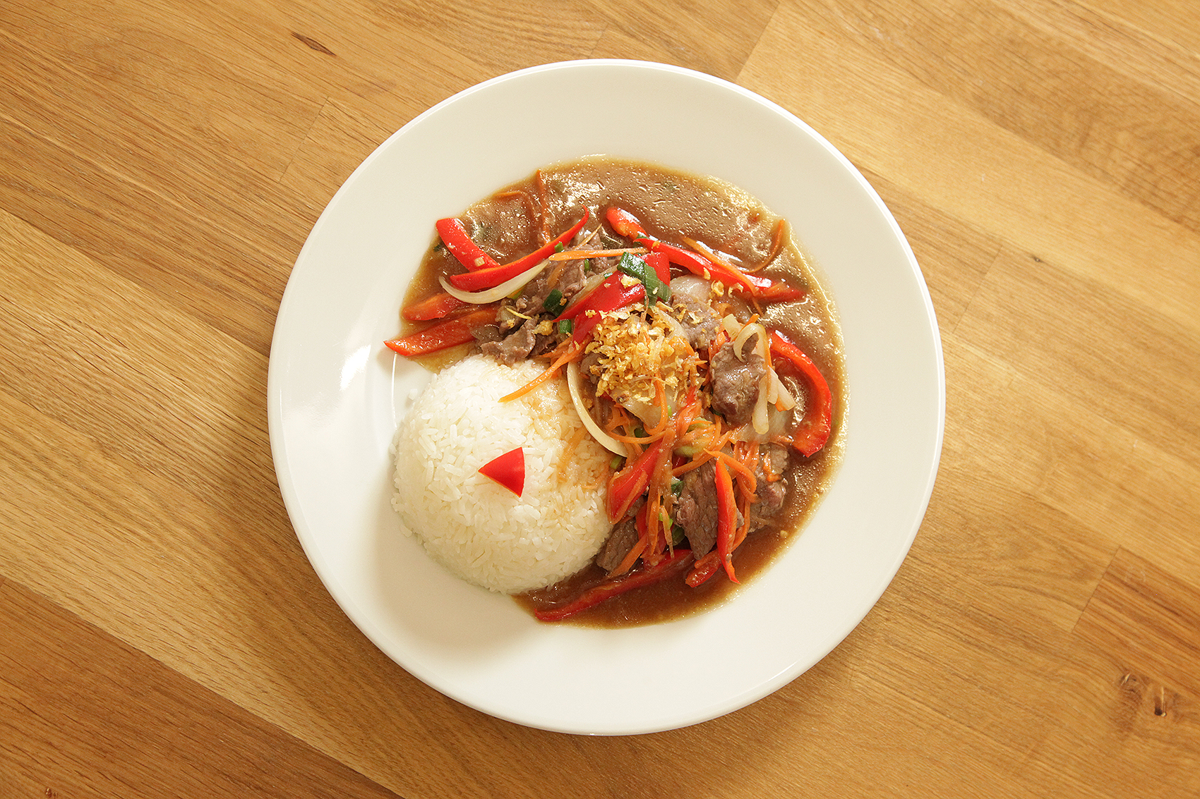 Boeuf à la pâte de piments